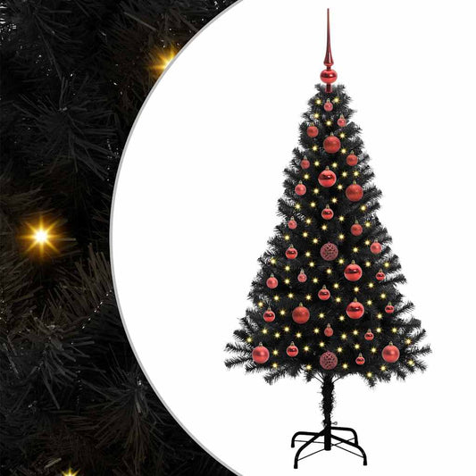 HKH Árvore de Natal com 150 Leds com Suporte Preto em PVC