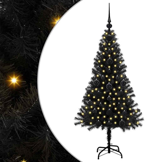 HKH Árvore de Natal com 150 Leds com Suporte Preto em PVC