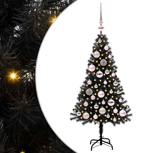 HKH Árvore de Natal com 150 Leds com Suporte Preto em PVC