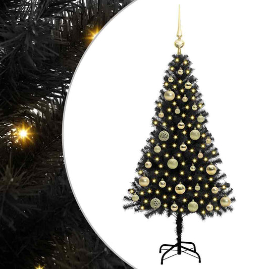 HKH Árvore de Natal com 150 Leds com Suporte Preto em PVC