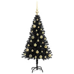 HKH Árvore de Natal com 150 Leds com Suporte Preto em PVC