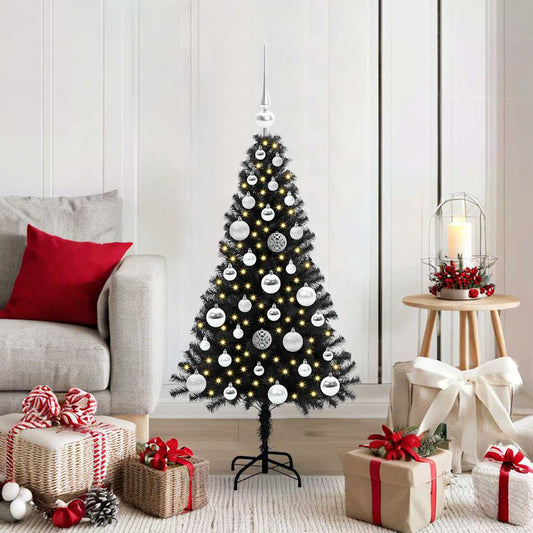 HKH Árvore de Natal com 150 Leds com Suporte Preto em PVC