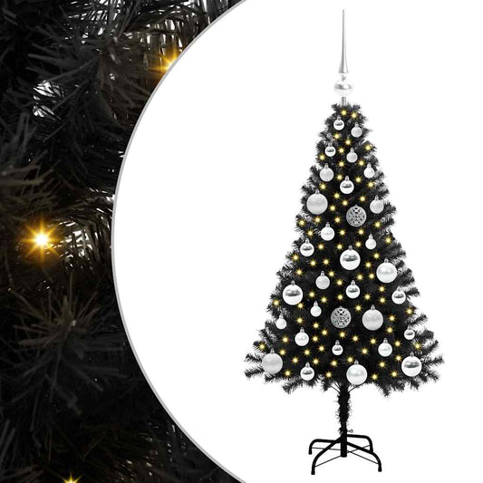 HKH Árvore de Natal com 150 Leds com Suporte Preto em PVC