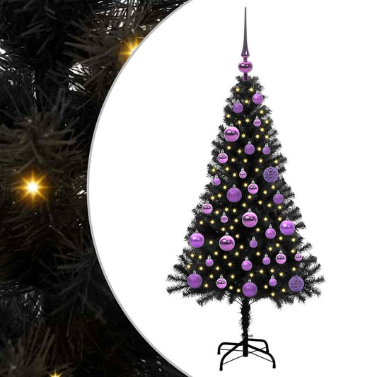 HKH Árvore de Natal com 150 Leds com Suporte Preto em PVC