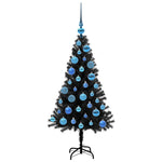 HKH Árvore de Natal com 150 Leds com Suporte Preto em PVC