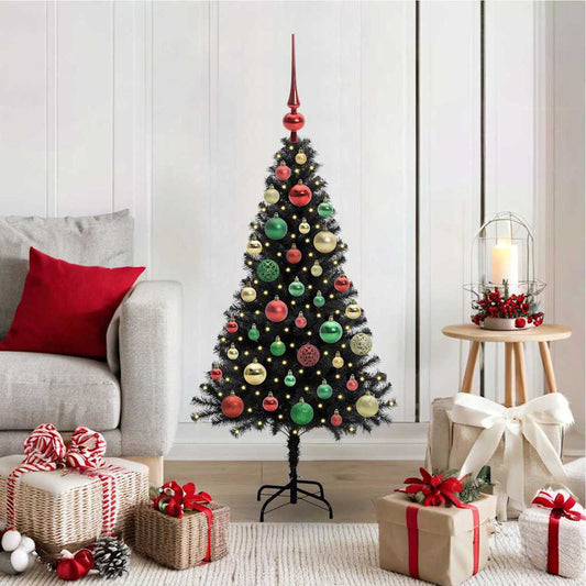 HKH Árvore de Natal com 150 Leds com Suporte Preto em PVC