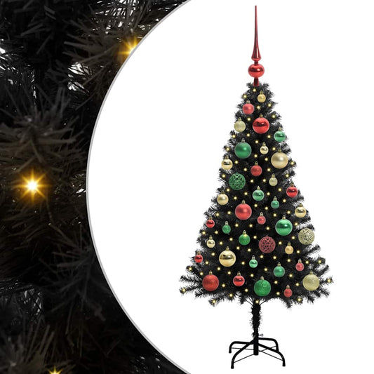 HKH Árvore de Natal com 150 Leds com Suporte Preto em PVC