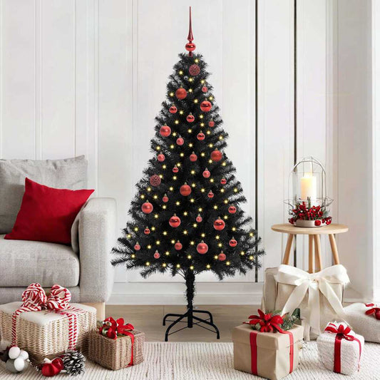 HKH Árvore de Natal com 150 Leds com Suporte Preto em PVC