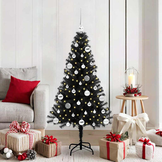 HKH Árvore de Natal com 150 Leds com Suporte Preto em PVC