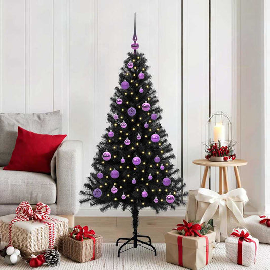 HKH Árvore de Natal com 150 Leds com Suporte Preto em PVC