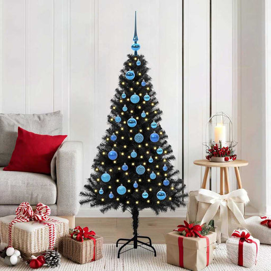 HKH Árvore de Natal com 150 Leds com Suporte Preto em PVC