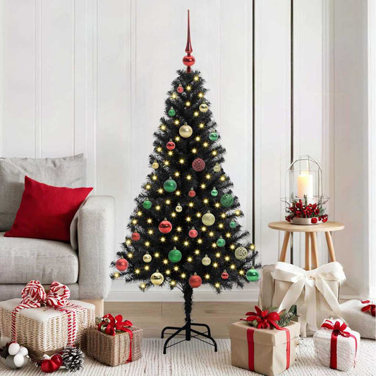 HKH Árvore de Natal com 150 Leds com Suporte Preto em PVC
