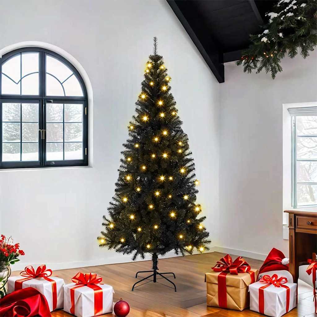 HKH Árvore de Natal com 300 Leds com Suporte Preto em PVC