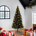 HKH Árvore de Natal com 300 Leds com Suporte Preto em PVC