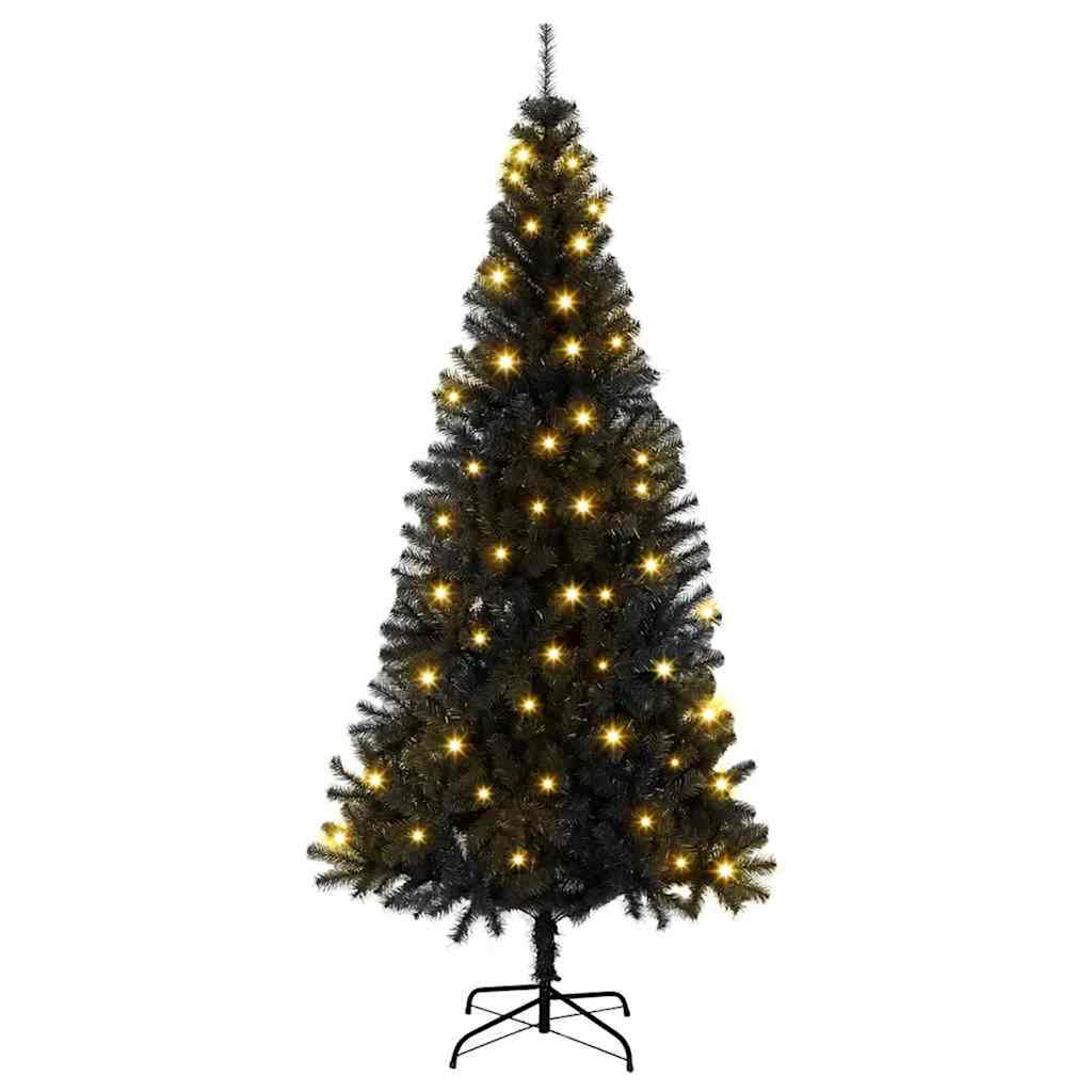 HKH Árvore de Natal com 300 Leds com Suporte Preto em PVC