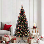 HKH Árvore de Natal com 300 Leds com Suporte Preto em PVC