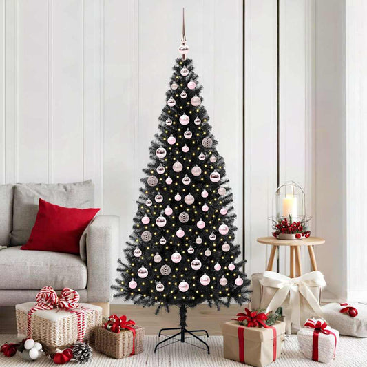 HKH Árvore de Natal com 300 Leds com Suporte Preto em PVC
