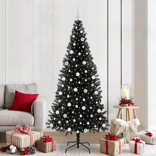 HKH Árvore de Natal com 300 Leds com Suporte Preto em PVC