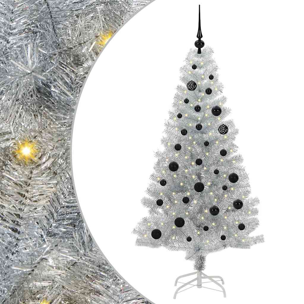 HKH Árvore de Natal com 150 Leds com Suporte Prateado em PéT