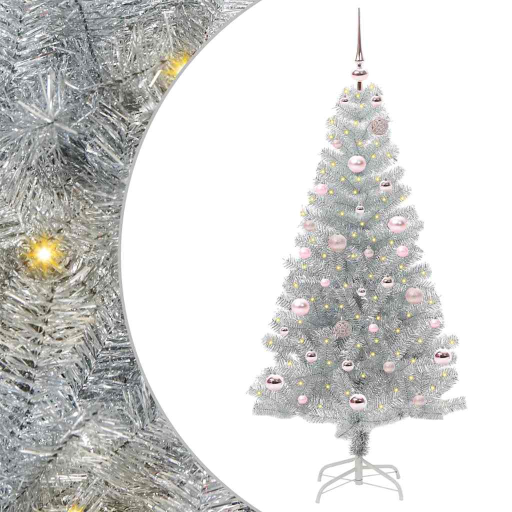 HKH Árvore de Natal com 150 Leds com Suporte Prateado em PéT