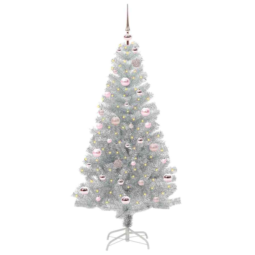 HKH Árvore de Natal com 150 Leds com Suporte Prateado em PéT