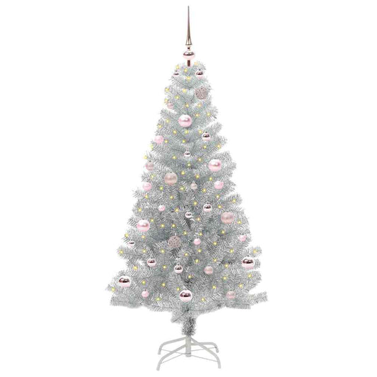HKH Árvore de Natal com 150 Leds com Suporte Prateado em PéT