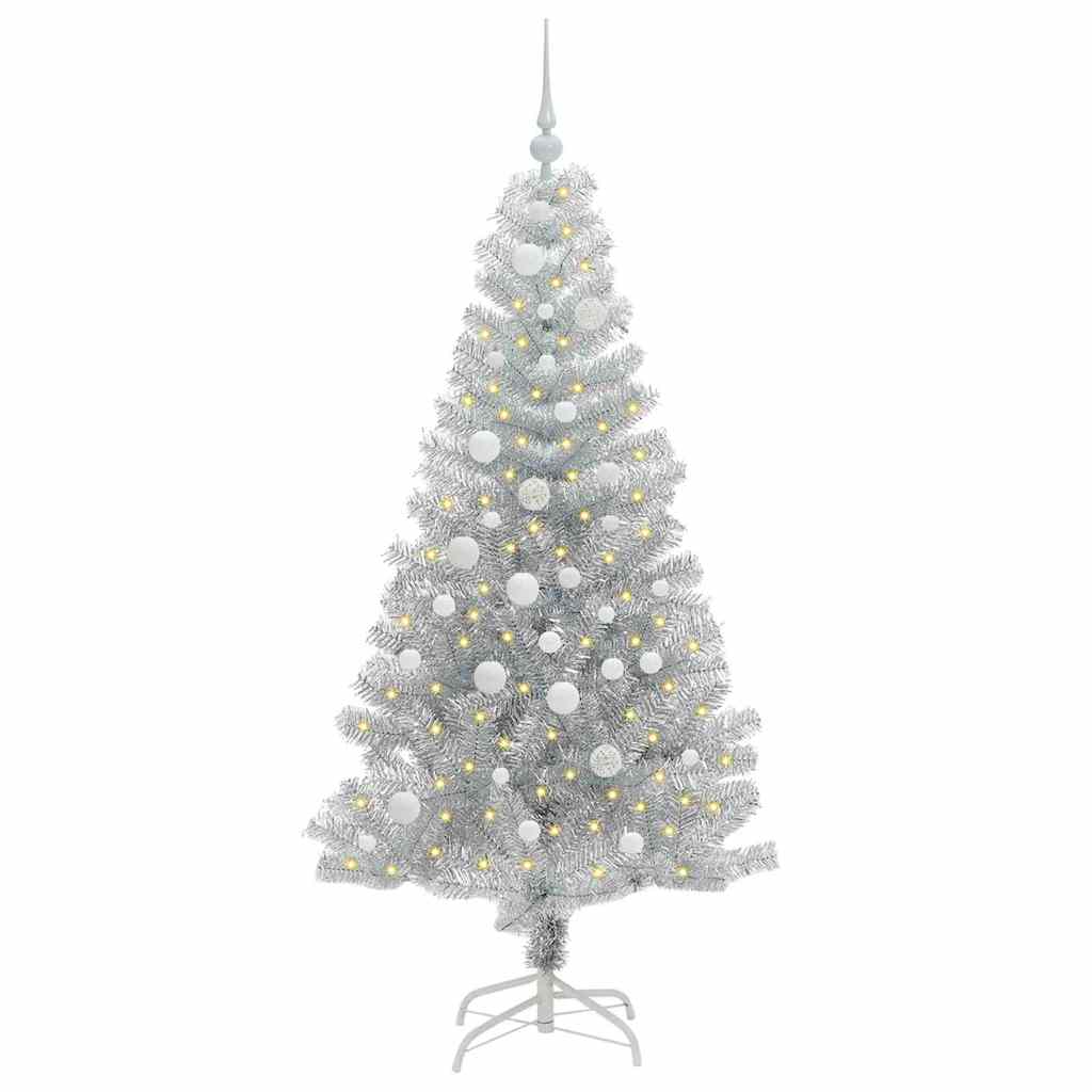 HKH Árvore de Natal com 150 Leds com Suporte Prateado em PéT