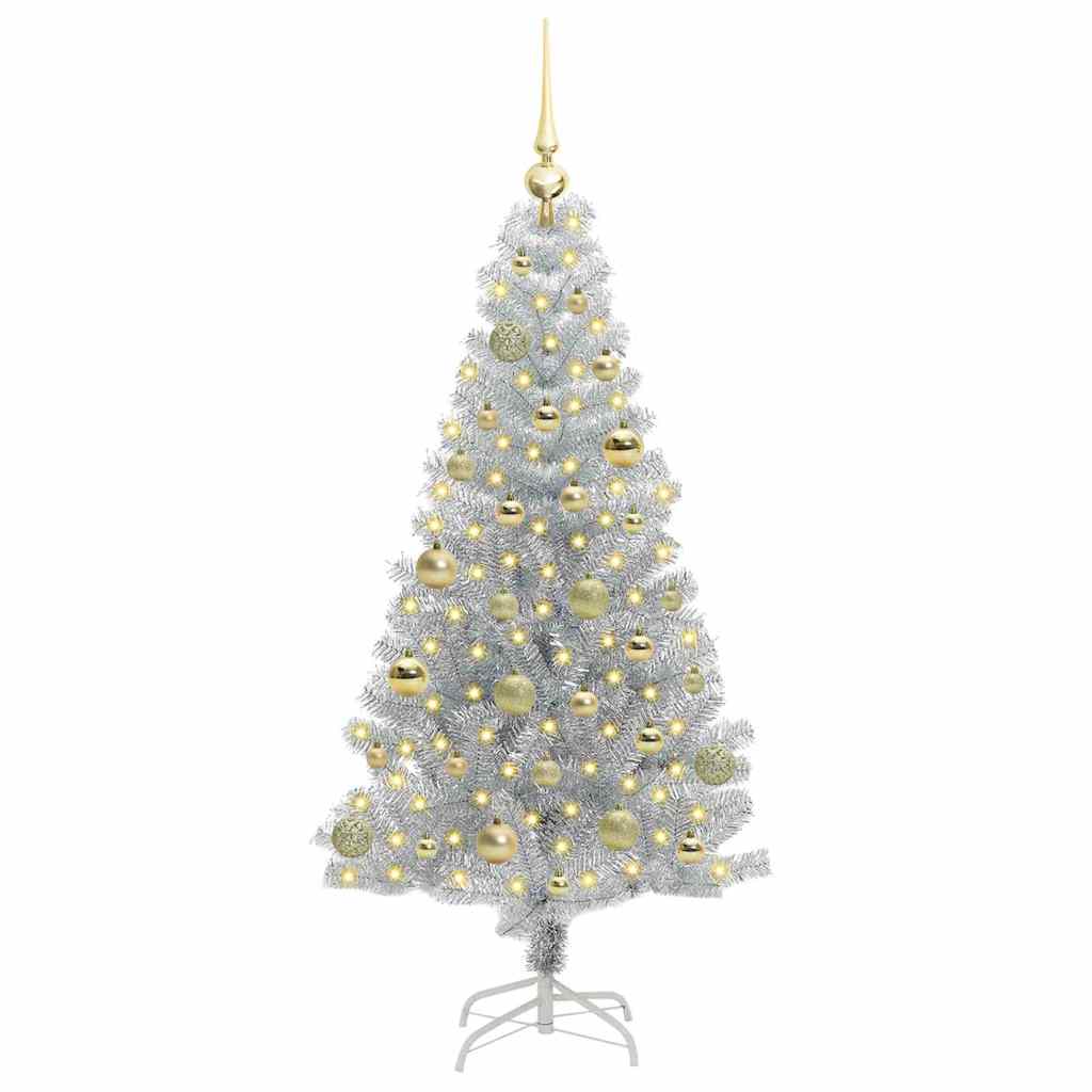 HKH Árvore de Natal com 150 Leds com Suporte Prateado em PéT