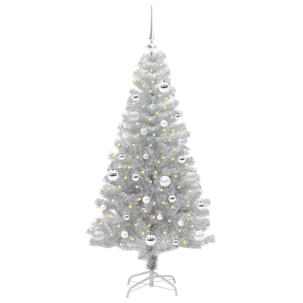HKH Árvore de Natal com 150 Leds com Suporte Prateado em PéT