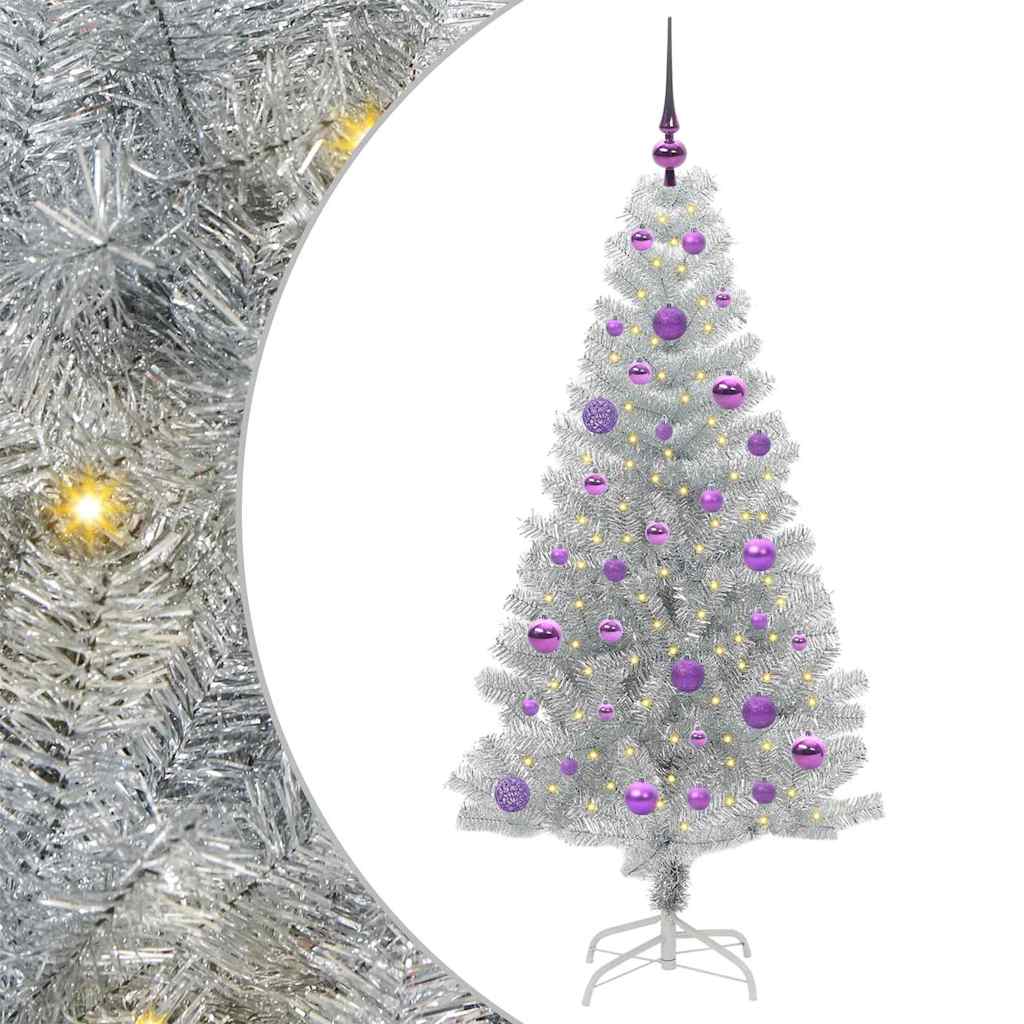 HKH Árvore de Natal com 150 Leds com Suporte Prateado em PéT