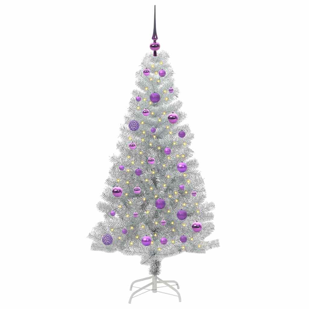 HKH Árvore de Natal com 150 Leds com Suporte Prateado em PéT