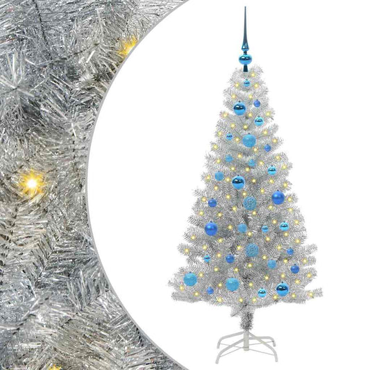 HKH Árvore de Natal com 150 Leds com Suporte Prateado em PéT