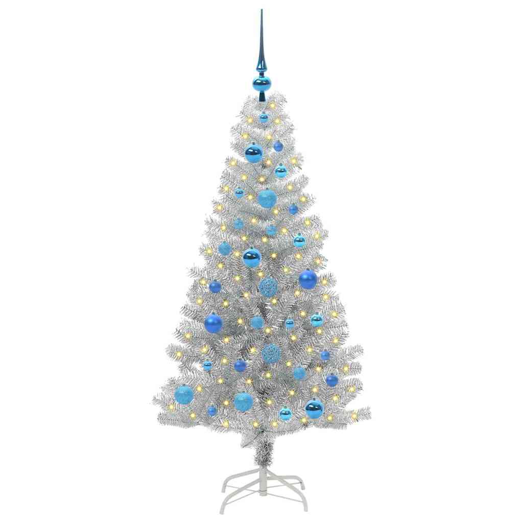 HKH Árvore de Natal com 150 Leds com Suporte Prateado em PéT