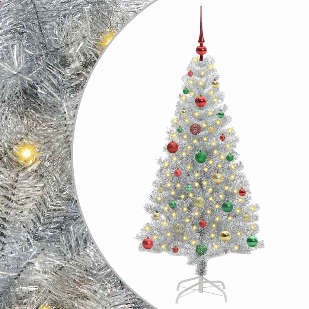 HKH Árvore de Natal com 150 Leds com Suporte Prateado em PéT