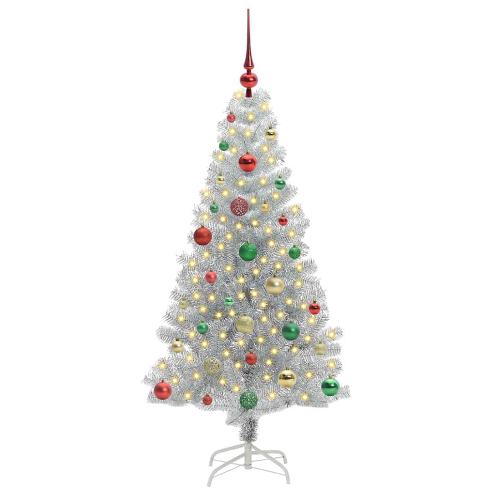 HKH Árvore de Natal com 150 Leds com Suporte Prateado em PéT