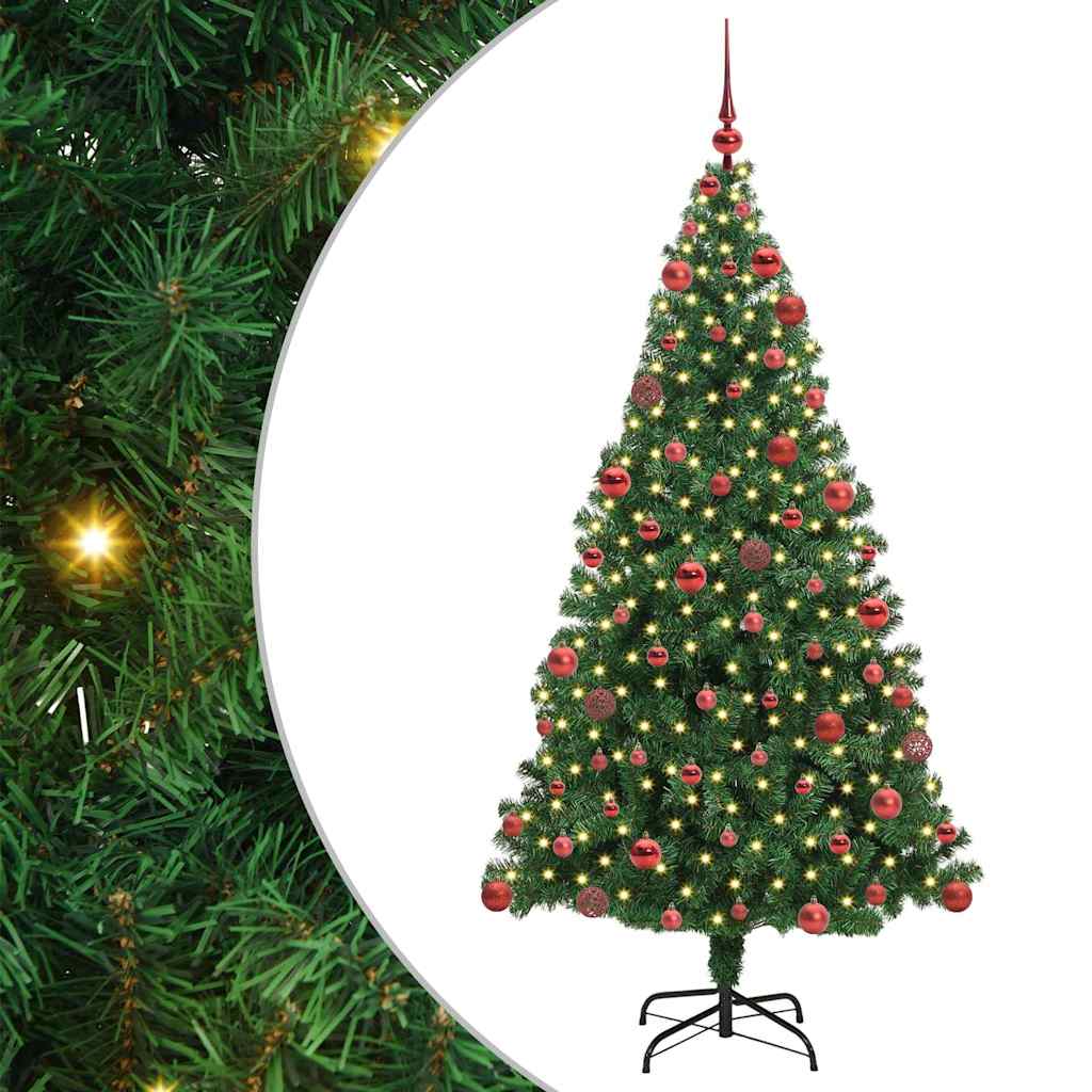 HKH Árvore de Natal Artificial Verde em Aço e Plástico em PVC