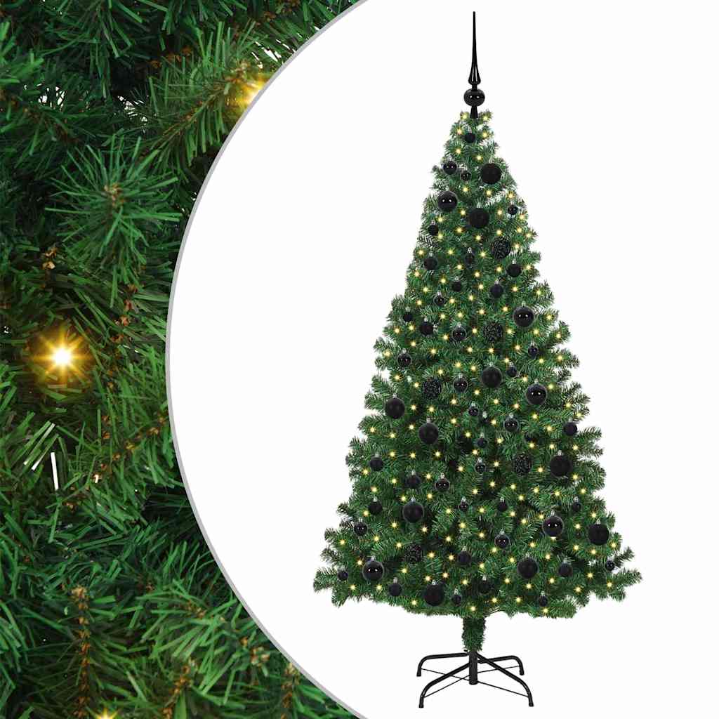 HKH Árvore de Natal Artificial Verde em Aço e Plástico em PVC