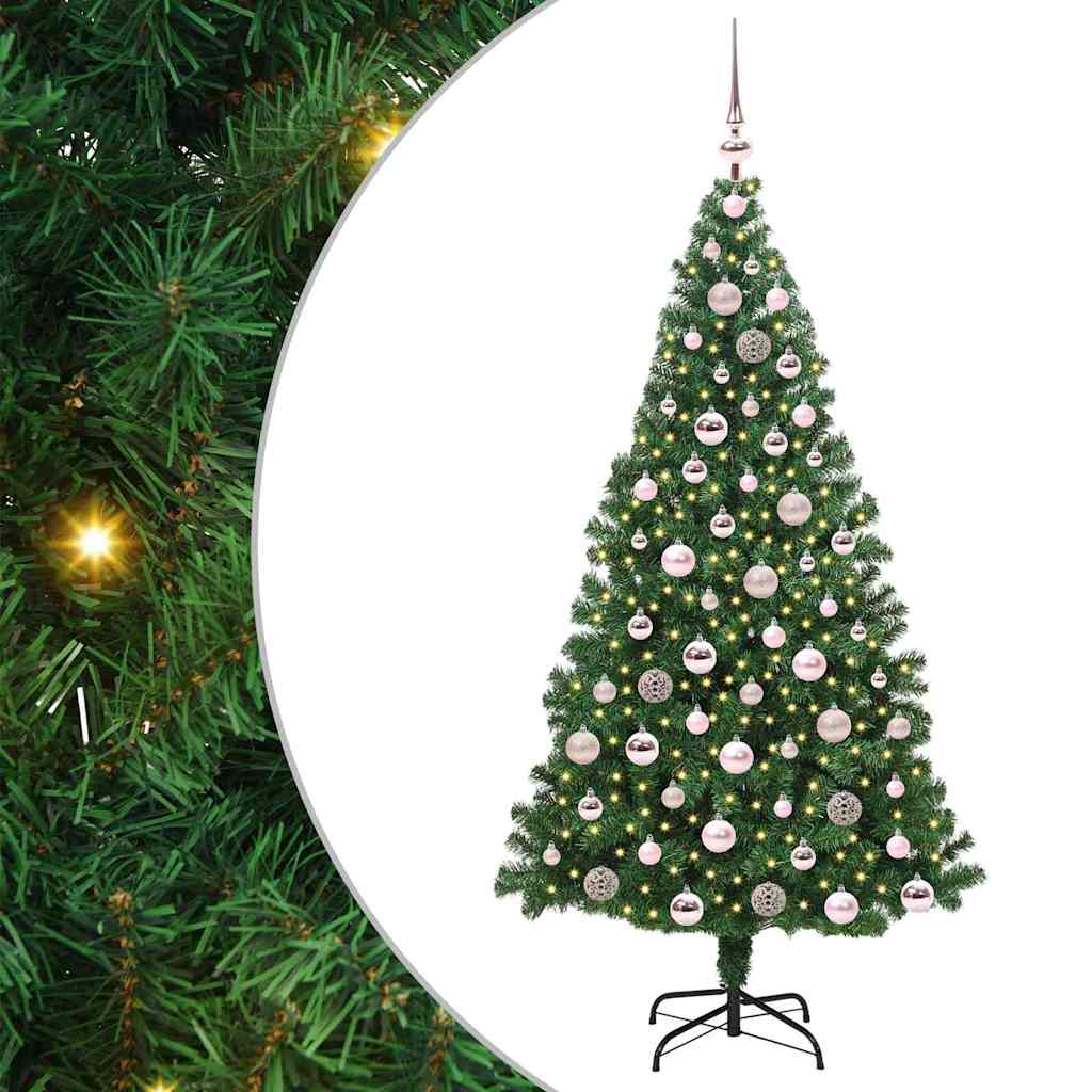 HKH Árvore de Natal Artificial Verde em Aço e Plástico em PVC