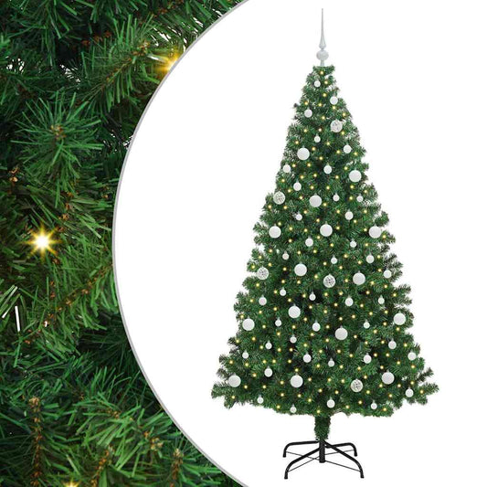 HKH Árvore de Natal Artificial Verde em Aço e Plástico em PVC