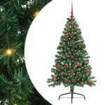 HKH Árvore de Natal Artificial Pré-Iluminada Verde em PVC