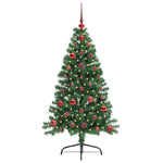 HKH Árvore de Natal Artificial Pré-Iluminada Verde em PVC