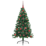 HKH Árvore de Natal Artificial Pré-Iluminada Verde em PVC