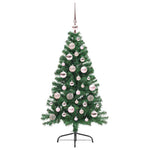 HKH Árvore de Natal Artificial Pré-Iluminada Verde em PVC