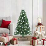 HKH Árvore de Natal Artificial Pré-Iluminada Verde em PVC