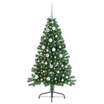 HKH Árvore de Natal Artificial Pré-Iluminada Verde em PVC