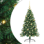 HKH Árvore de Natal Artificial Pré-Iluminada Verde em PVC