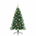 HKH Árvore de Natal Artificial Pré-Iluminada Verde em PVC