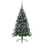 HKH Árvore de Natal Artificial Pré-Iluminada Verde em PVC