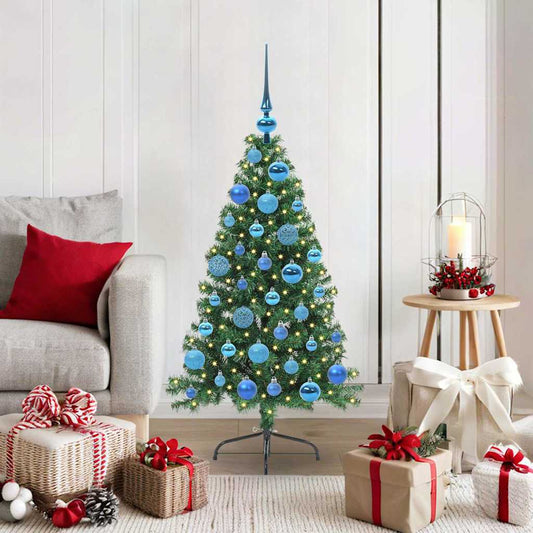 HKH Árvore de Natal Artificial Pré-Iluminada Verde em PVC
