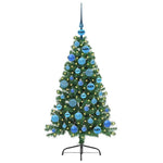 HKH Árvore de Natal Artificial Pré-Iluminada Verde em PVC